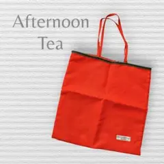 【アフタヌーンティー】トートバッグ　サブバッグ　オレンジ　軽量