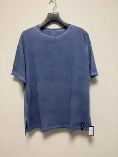 新品バックラッシュ定価2.9万円25SS顔料染めコットン天竺Tシャツ青Lのサムネイル