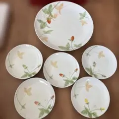 未使用Adam＆EVeたち吉いちご柄大皿1枚と小皿5枚セット