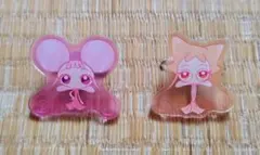 おジャ魔女どれみカフェ　アクリルバッジ　2点セット