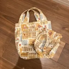 パッチワーク風小型トートバッグ