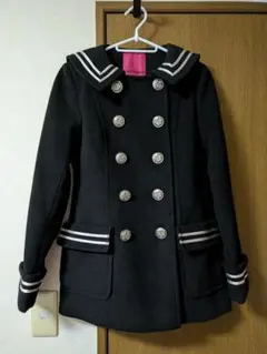 ANITA ARENBERG ダブルブレストセーラーコート(ブラック)