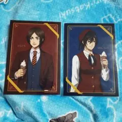 進撃の巨人　マルイ　Break Time　購入特典　ブロマイド　エレン&ミカサ