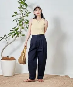 新品FREAK'S STOREマルチサイズ パンツ ツータックワイドパンツ S