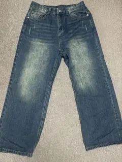 ウォッシュワイドデニム　Lサイズ