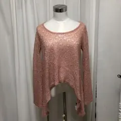 最終↓早い者勝ち美品☆セシルマクビー☆透かし柄変形ラメニット☆Mサイズ