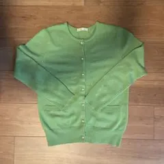 【美品】BALLSEY グリーン カシミヤカーディガン