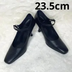 ワコール サクセスウォーク パンプス ストラップ 黒 23.5EE ヒール