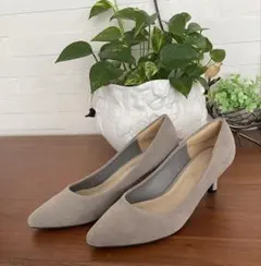 ポインテッドトウ 5.5cm ピンヒール走れる美脚パンプス