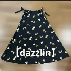 【✨ダズリン　美品✨】花柄 フレアスカート ブラックのサムネイル