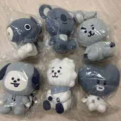 BTS BT21 デニム K-POPキャラクターぬいぐるみ6体セット