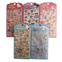 韓国 サンリオ正規品 ボンボンドロップ 3Dシール 5枚セット