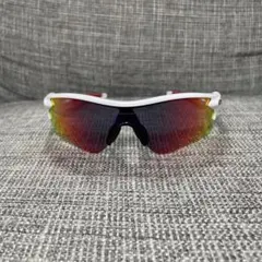 Oakley スポーツサングラス ホワイト/レッド