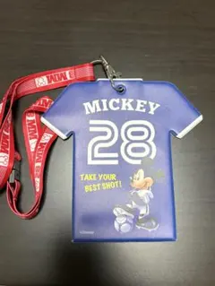 ミッキーマウス サッカージャージ IDカード入れ新品