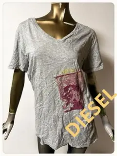 ☘️T21775☘️DIESEL 半袖 Vネック Tシャツ S