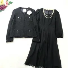 美品✨スピック&スパン 千趣会 日本製 ノーカラー ワンピース セットアップ M