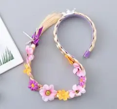 ラプンツェル　カチューシャ　プリンセス　なりきり　女の子　プレゼント　髪飾り　花