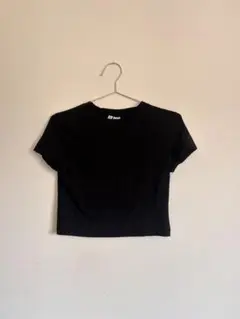 H&M ブラック クロップドTシャツ Mサイズ