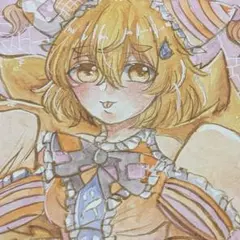 ナ*売様 東方Project ファンアート 八雲藍 手描きイラスト 原画色紙 東方project 八雲藍 ファンアート アナログイラスト 色紙 手描き
