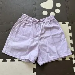 ユニクロ　ガールズ　イージーショートパンツ　パープル140cm