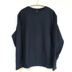 UNIQLO 長袖 ソフトニットクルーネック カットソー グリーン系 L