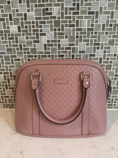 【希少】GUCCI グッチ フリル ハンドバッグ ピンクベージュ レザー 中古・古着通販】GUCCI (グッチ) 2WAYバッグ ベージュ×ピンク