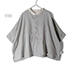 vmヴーム／23SS コットンリネン ワイドシルエット クレリックシャツ 