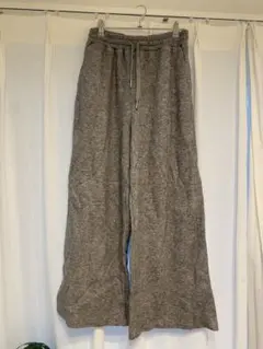 ニットパンツ グレー