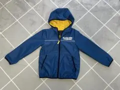 フード付きウィンドブレーカー　青