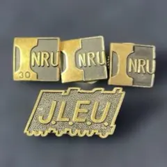 旧国鉄 国鉄労働組合 NRU JLEU ピンバッジ 4点セット 쇼와 레트로