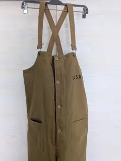 防寒 U.S.NAVY N-1 デッキパンツ 復刻 カーキ バイク アウトドア
