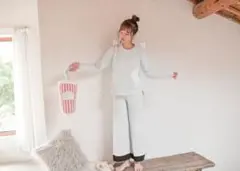 天使の羽！可愛い、モコモコ、フワフワ、暖かいパジャマ上下2点セット！ライトブルー