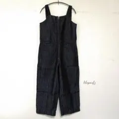 TODAYFUL リネン混 デニム サロペット オーバーオール インディゴ