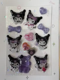 クロミちゃん サンリオシール クロミちゃんシール ドロップシール 立体シール