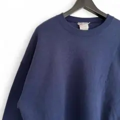 90s ヴィンテージ ヘインズ 無地スウェット PREMIUM 紺 D4