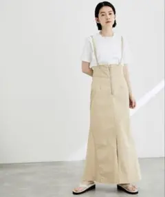 ADAM ET ROPE' サスペンダー付きスカート