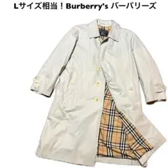 Lサイズ相当！Burberry's バーバリーズ 古着ロングコート ノバチェック