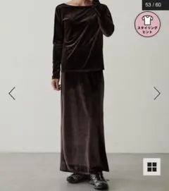 earthy_ アーシー ベロアマキシスカートのサムネイル