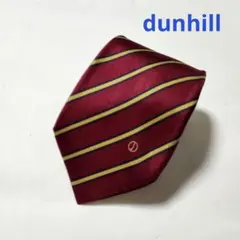 【172】dunhill ダンヒル シルク ネクタイ ワインレッド 大剣8㎝