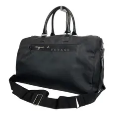 美品 agnes b 2660 2way ボストンバッグ レザー ナイロン