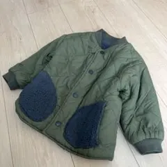 ZARA オリーブグリーン 中綿コート ボアポケット付き