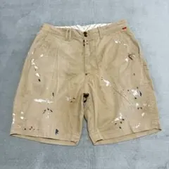 アナクロノーム チノ ショートパンツ ペイント加工 ベージュ サイズ34のサムネイル
