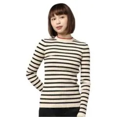 ダブルスタンダードクロージング　長袖　ニット　トップス　 ボーダー　36