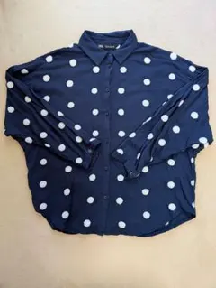 ドット柄ブラウスsサイズ