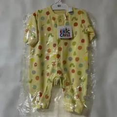 新品／はらぺこあおむしERIC CARLE 長袖スウェットカバーオール60cm
