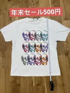 スカルプリント ホワイトTシャツ