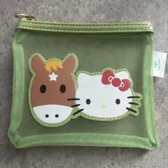 ハローキティ×JRA メッシュポーチ