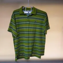 LACOSTE グリーンストライプ ポロシャツ サイズ8
