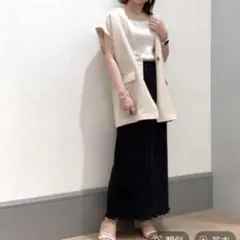 ローリーズファーム ベスト ジレ FREE ベージュ ノースリーブ レディース