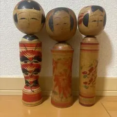 【値下げ再出品】日本の伝統こけし人形 3体セット